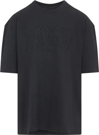 Maison Margiela Black Crewneck Logo T-Shirt