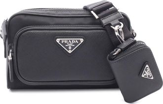 Prada Pre-owned Prada Tessuto and Saffiano Camera Bag Ladies 3OJSRXG81168H55E