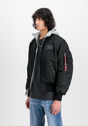 Alpha Industries Bomberjacke ALPHA INDUSTRIES MA-1 D-Tec, Herren, Gr. XL, schwarz, Obermaterial: 100% Nylon, Futter: 100% Nylon, Kapuze: 75% Baumwolle, 25% Polyester, 