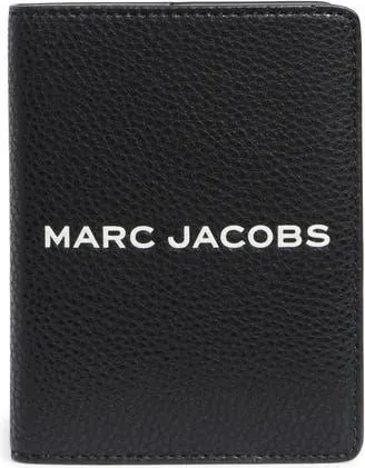 Marc Jacobs Bold Logo Leather Passport Case in Black at Nordstrom Rack