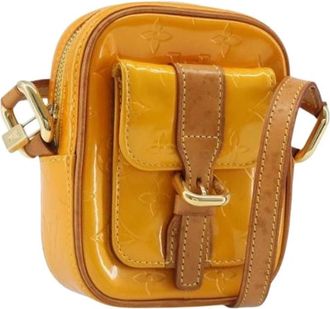 Louis Vuitton Pre-owned Patent Leather Shoulder Bag - Dames - Vintage Schoudertas - Geel - ONE Size - Leer - Vintage