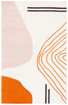 Safavieh Alfombra lana/algod&oacute;n marfil/&oacute;xido 122 x 183 cm