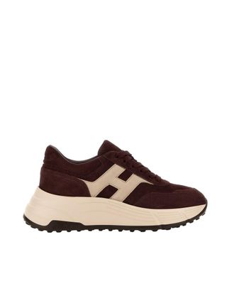 Hogan Marron Color Block Sneakers