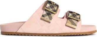 Burberry Peony Pink Urchin Wildledersandalen kariert