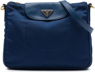 Prada Pre-owned Prada Saffiano Trimmed Tessuto Crossbody Ladies TTA6TGFT6GXAFPYL