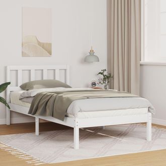 Berkfield Home with Headboard White 80 x 200 cm Solid pine wood