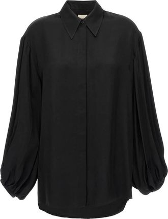 Khaite Bam Shirt - Dames - Overhemden - Zwart - 2XS - Overhemden