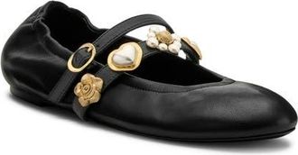 Stuart Weitzman Socharming Mary Jane Flat in Black at Nordstrom, Size 5.5