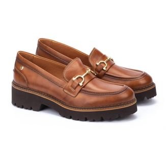 Pikolinos Womens Vicar Leather Loafers In Brandy