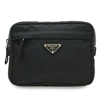 Prada Black Nero Nylon Pouch Sling Bag (Pre-Owned)