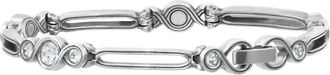 Brighton Womens Infinity Sparkle Bracelet In Silver