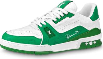Louis Vuitton LV Trainers White Green 1AANFY