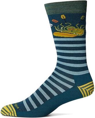Darn Tough Animal Haus Crew Lightweight Mens Crew Cut Socks Shoes Dark Teal : XL (US 12.5-14.5), Wool/Spandex/Nylon