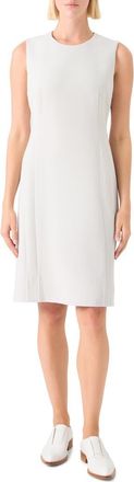 Akris Sleeveless Wool Sheath Dress in Greige at Nordstrom, Size 14