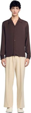 Sandro Floaty shirt in Moka. at Nordstrom, Size Xx-Large