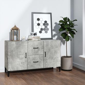 vidaXL Vidaxl - Aparador De Madera De Ingenier&iacute;a Gris Hormig&oacute;n 100x36x60 Cm