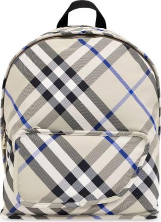 Burberry Check-Printed Zipped Polyamide Backpack