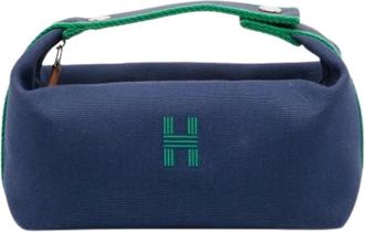 Herm&egrave;s Pre-owned Mini Bags, female, Blue, Size: ONE SIZE Pre-owned Vintage Canvas Mini Bag