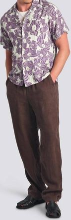 Bather Taro Breeze Camp Shirt In Purple
