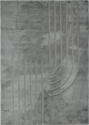 Nazar Rugs Alfombra suave antracita, motivo medio arco - 160x230