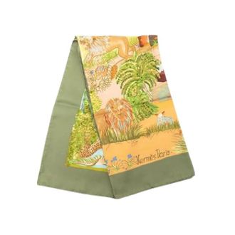 Herm&egrave;s Pre-owned Nuba Mountain Zijden Sjaal - Dames - Pre-owned - Veelkleurig - Maat: ONE Size Zijde