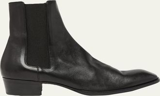 Saint Laurent Mens Stanton Leather Chelsea Boots