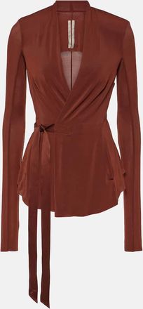 Rick Owens Hollywood cupro-blend wrap jacket