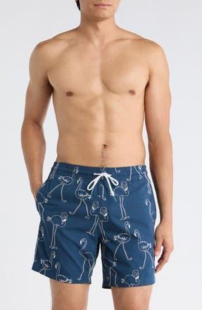 Trunks Surf & Swim Co. Sano 6.5-Inch Swim Shorts in Dark Blue at Nordstrom Rack, Size X-Large