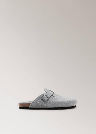 Mango Scarpe feltro zoccolo grigio - Donna - 36 - MANGO