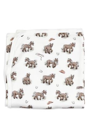 LOvedbaby Organic Cotton Baby Blanket in Little Lasso at Nordstrom