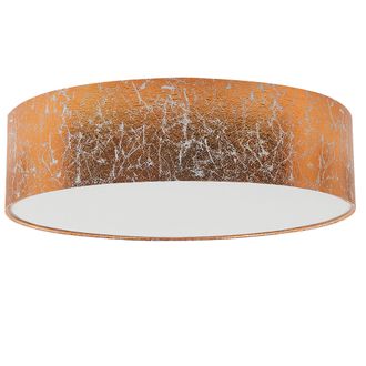 Beliani L&aacute;mpara De Techo Cobriza Poli Algod&oacute;n Pantalla De Tambor De Tela &Oslash; 45 Cm Boho Moderno Rena