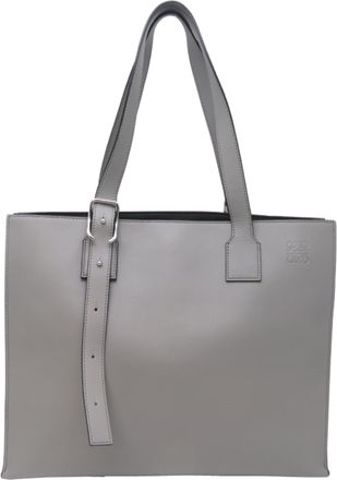 Loewe Gray Leather Tote Bag (Pre-Owned)