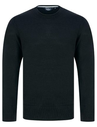 Kensington Eastside Mens Colmenar Crew Neck Knitted Jumper Black