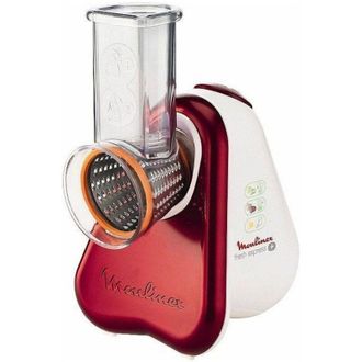Moulinex DJ756G15 Fresh Express Plus grattugia elettrica, 5 funzioni Rosso, Bianco - Moulinex