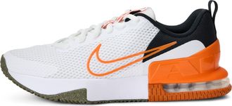 Nike Nike Mens M AIR MAX Alpha Trainer 6 Laced Shoes, White/Safety Orange-Black, 8.5 UK