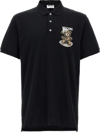 Moschino Press Polo Shirt - Heren - Polos - Zwart - S - Katoen - Tops