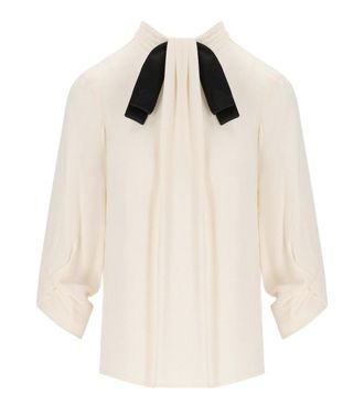 Elisabetta Franchi BLUSA CON FIOCO BURRO ELISABETTA FRANCHI