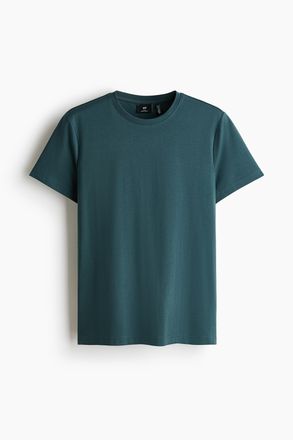 H&M COOLMAX T-Shirt Slim Fit - Dunkles Blaugr&uuml;n