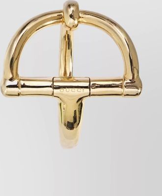 Gucci hinged stirrup cuff bracelet in gold metal