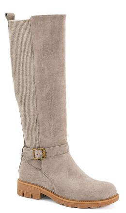 Corkys Footwear Womens Hey There Knee-High Boot In Grey Faux Suede