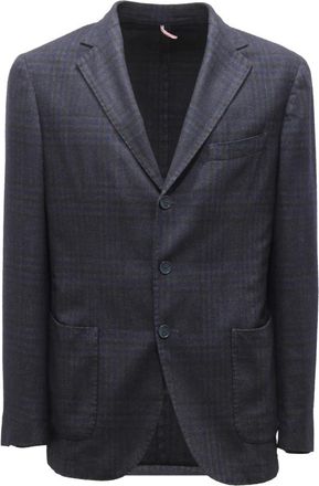 Santaniello Wool Blend Jacket Drop 7 - Heren - Blazers - Blauw - XL - Wol - Jassen