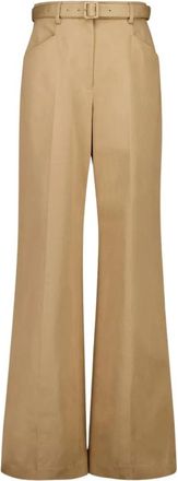 Gabriela Hearst Norman Wide-Leg Katoenen Broek - Dames - Wijde Broeken - Bruin - XS - Katoen - Broeken