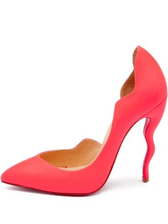 Christian Louboutin 110mm Dalida Dorsay sculpted pumps - women - Leather/Leather/Leather - 35 - Pink