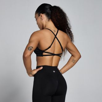 MyProtein Sujetador deportivo sin costuras con tirantes Lift para mujer de MP - Negro - XS
