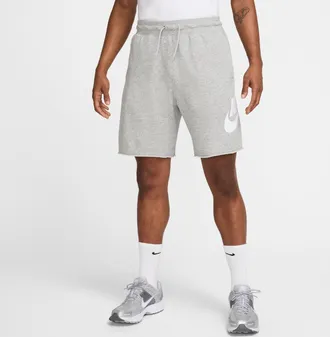 Nike Mens Club French Terry Alumni Shorts in Grey | FQ4950-063