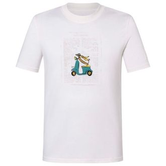 super.natural Racing Dachshund Bio Jersey Tee Merinoshirt f&uuml;r Herren | wei&szlig;