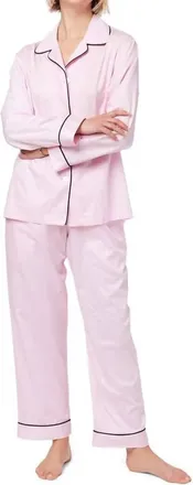 The Cats Pajamas Classic Luxe Pima Pajama In Pink