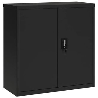 Berkfield Home File Cabinet Black 90x40x90 cm Steel | Size: 90 x 40 x 90 cm