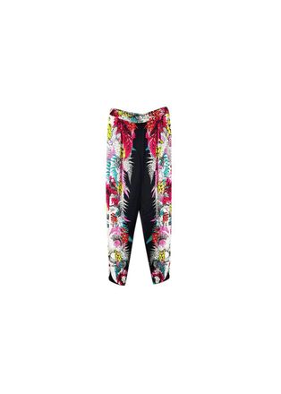 Just Cavalli Multicolour tropical print tapered trousers Size 26/66