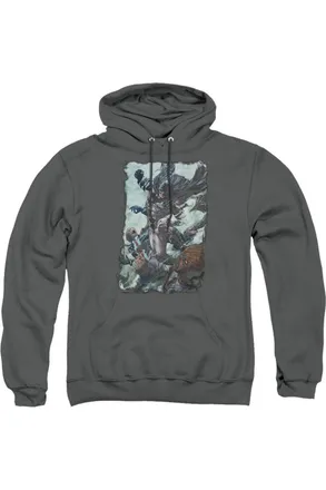 Gildan Batman Punch Adult Pull Over Hoodie / Hooded Sweatshirt